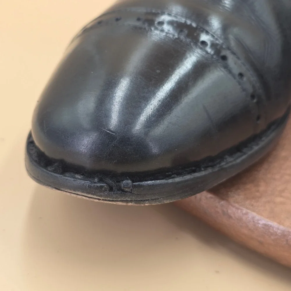 Allen Edmonds Byron Black Leather Cap Toe Oxford Dress Shoes Mens 8 D 2009